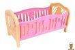 Дитяче іграшкове ліжечко для ляльки рожеве Технок