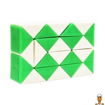 Мамалюк - Головоломка Змійка Рубіка IGR67(Green) маленька 3,5x5,5 см двокольорова Bambi Bambi RT2-IGR67-GREEN
