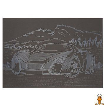 Мамалюк - Гравюра на картоні спорткар А5 економ 21х14.8 см Danko Toys Danko Toys RT2-ГРА5С-25