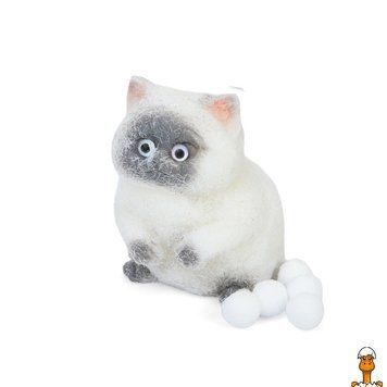 Мамалюк - Дитяча іграшка-антистрес Кішечка біла 9 см Bambi Bambi RT2-MS-4764-WHITE