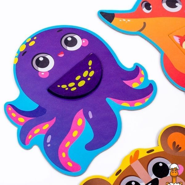 Мамалюк - Дитяча розвиваюча мозаїка Звірятка дерев'яна Vladi Toys Vladi Toys RT2-ZB2002-05