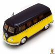 Детский игрушечный автобус Volkswagen T2 желтый Kinsmart