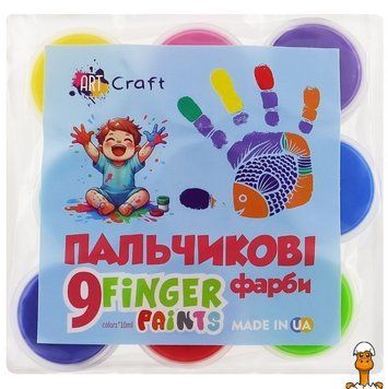 Мамалюк - Детский набор пальчиковых красок 9 цветов по 10 мл Art Craft Art Craft RT2-17049-AV