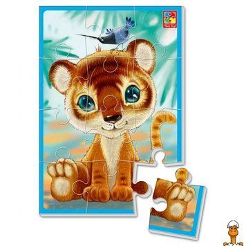 Мамалюк - Детские мягкие пазлы Зебрёнок и Львенок A5 Vladi Toys Vladi Toys RT2-VT1103-42