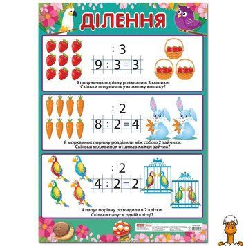 Мамалюк - Навчальний плакат ділення для початкової школи 50х70 см Ranok Creative Ranok Creative RT2-13104120