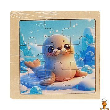 Мамалюк - Деревянный пазл-вкладыш Морской котик 9 элементов Bambi Bambi RT2-MD-1506-3