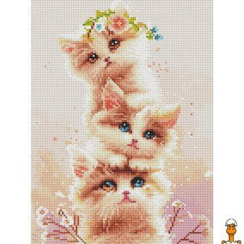 Мамалюк - Алмазная мозаика три котенка 30х40 см Brushme Brushme RT2-RDBS7015