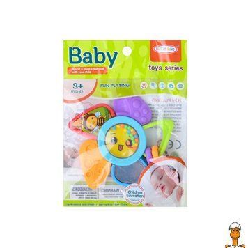 Мамалюк - Погремушка с прорезывателем Цветочек голубой 12 см Bambi Bambi RT2-8411-12-BLUE