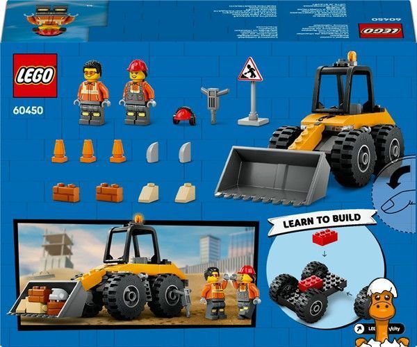 Мамалюк - Конструктор LEGO City Желтый строительный автопогрузчик 81 деталь (60450) LEGO A4-60450
