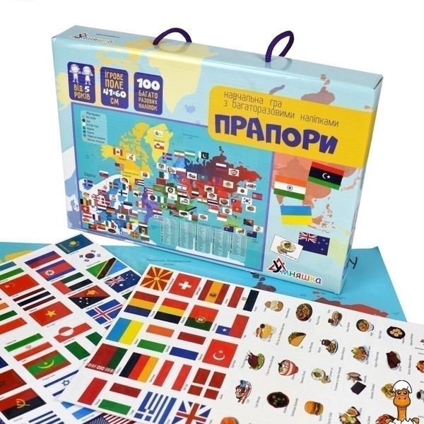 Мамалюк - Игра с многоразовыми наклейками Флаги для детей Умняшка Умняшка RT2-KP-011