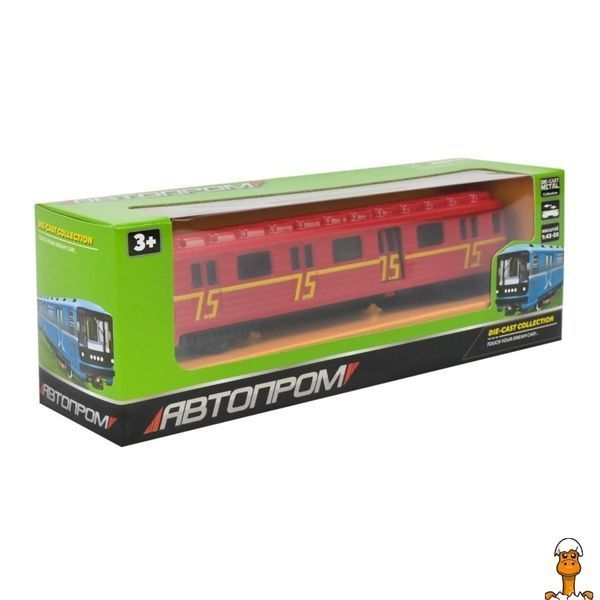 Мамалюк - Дитячий ігровий вагон метро масштаб 1:43 АвтоПром автопром RT2-7875M-RED