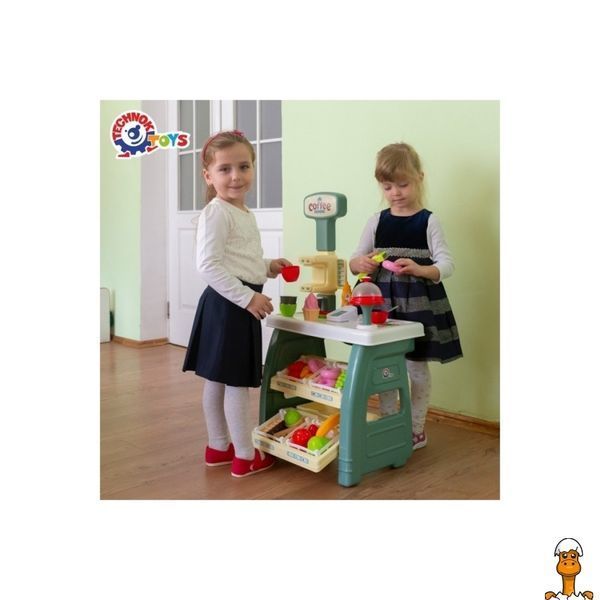 Мамалюк - Детский игровой набор Кофейня прилавок с полками игрушечные сладости Технок Технок RT2-9765TXK