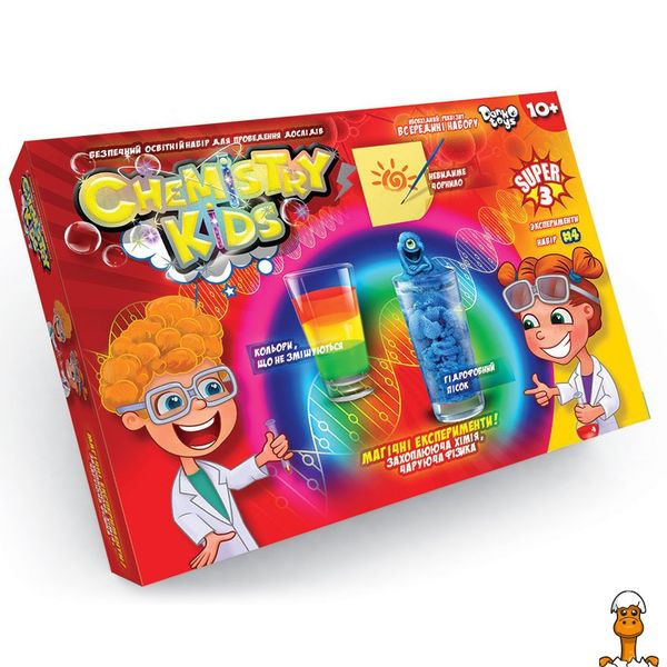 Дитячий набір для проведення дослідів chemistry kids, віком від 10 років, Danko Toys RT2-CHK-02-04U фото