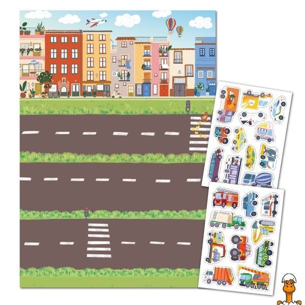 Мамалюк - Учебный постер с наклейками Транспорт XL 22 стикера DoDo Toys DoDo Toys RT2-300895