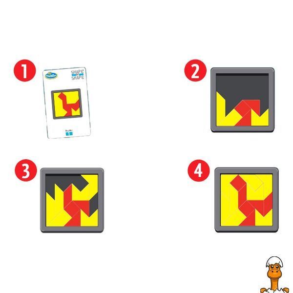 Мамалюк - Игра-головоломка Shape By Shape | ThinkFun 5941 14 деталей Thinkfun RT2-5941