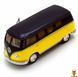 Детский игрушечный автобус Volkswagen T2 желтый Kinsmart