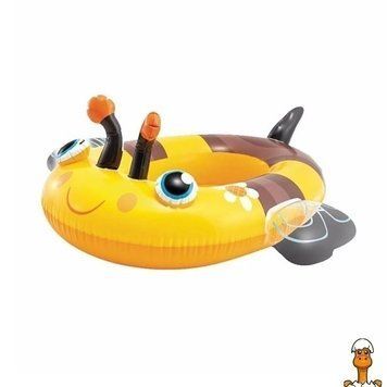 Мамалюк - Дитячий надувний круг плотик Бджола 100х97 см Intex Intex RT2-59380G