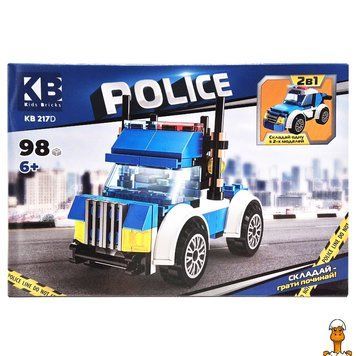 Мамалюк - Конструктор детский Полицейская серия 2 в 1 98 деталей Limo Toy Limo Toy RT2-KB-217D