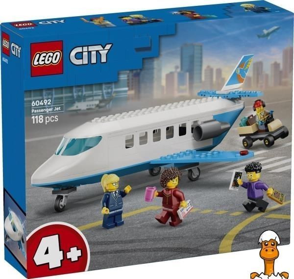 Мамалюк - Конструктор LEGO&reg; City Пасажирський літак - Конструктор іграшкового літака 118 деталей (60492) LEGO A4-60492