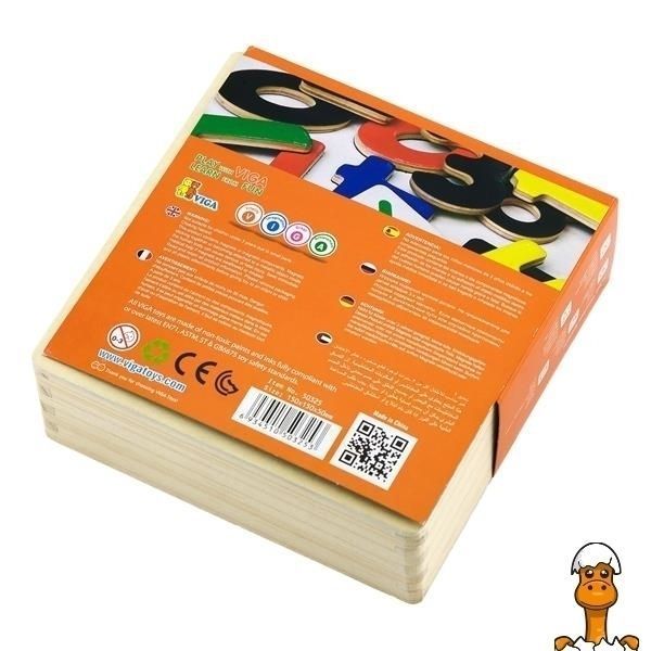 Мамалюк - Набір магнітних цифр і знаків Viga Toys 37 шт. (50325) Viga Toys A4-50325