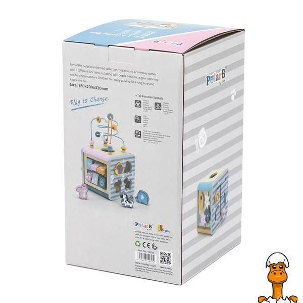 Мамалюк - Бизикуб деревянный PolarB 5 в 1 (44030) PolarB A4-44030