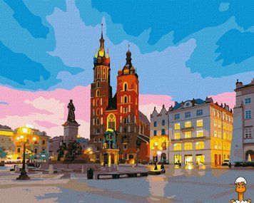 Мамалюк - Картина за номерами. Вечірній Краків Ідейка KHO3607 40х50 см Идейка ідейка RT2-KHO3607