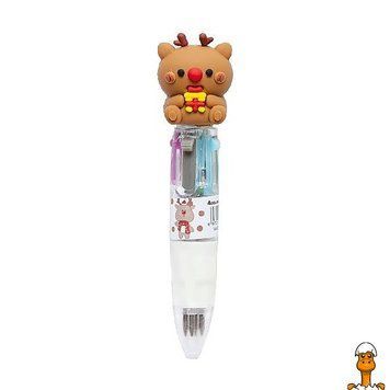Мамалюк - Детская шариковая мини ручка Новый год коричневый цвет Bambi Bambi RT2-881-4-BROWN