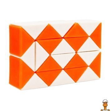 Мамалюк - Головоломка Змійка Рубіка IGR67(Orange) маленька 3,5x5,5 см двокольорова Bambi Bambi RT2-IGR67-ORANGE