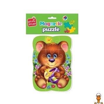 Мамалюк - Магнітні пазли для дітей Ведмедик A5 українською мовою Vladi&nbsp;toys Vladi Toys RT2-VT3301-04