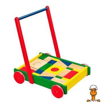 Мамалюк - Детские ходунки-каталка Viga Toys Тележка с кубиками (50306B) Viga Toys A4-50306