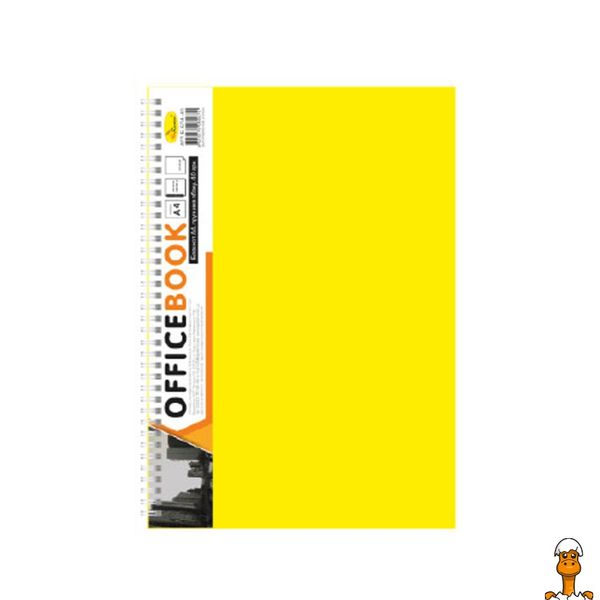 Блокнот а4, 80 листів, пружина збоку синій, віком від 3 років, Апельсин RT2-АП-1502-YELLOW фото