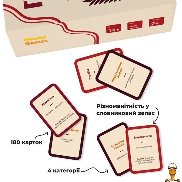 Мамалюк - Настольная игра Игра слов 180 карточек 4 категории Memo Games Memo Games RT2-0013MG