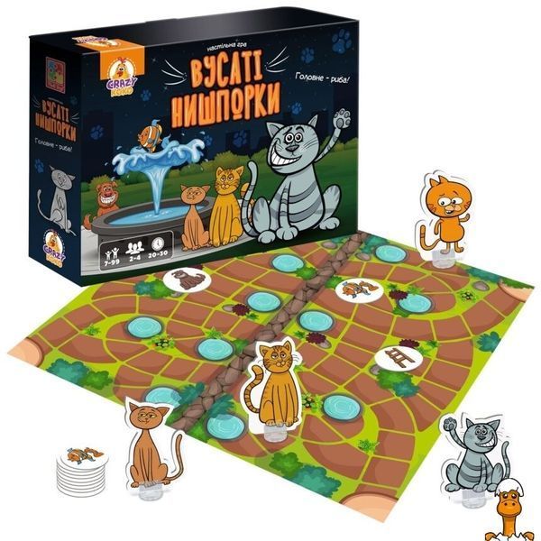 Мамалюк - Настільна гра бродилка Вусаті нишпорки з фігурками котів Vladi Toys Vladi Toys RT2-VT8055-44