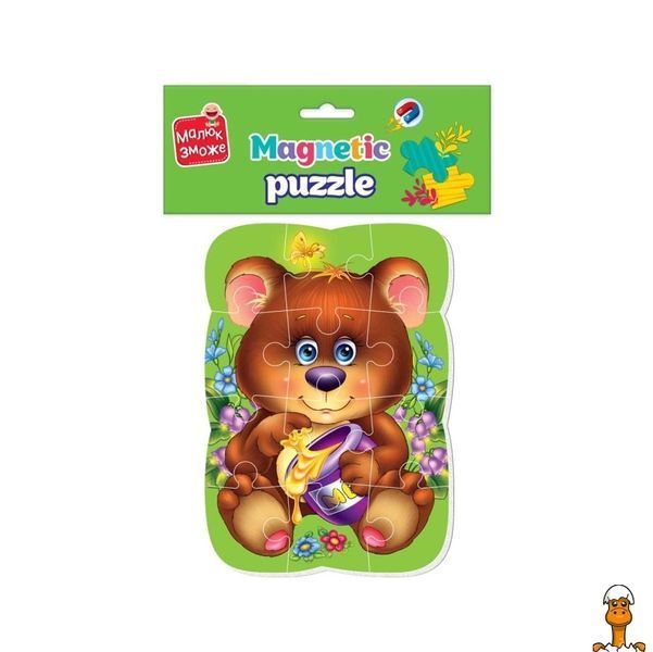Мамалюк - Магнитные пазлы Медвежонок A5 для детей Vladi&nbsp;toys Vladi Toys RT2-VT3301-04