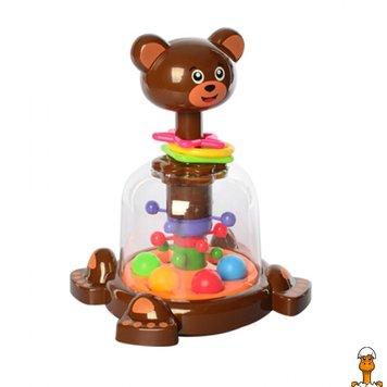 Дитяча дзиґа ведмедик, з кульками, віком від 0.5 років, A-Toys RT2-SL83012 фото