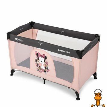 Мамалюк - Дитячий манеж Hauck Dream N Play Minnie Sweetheart рожевий з сірим (60136-5) Hauck A4-60136-5