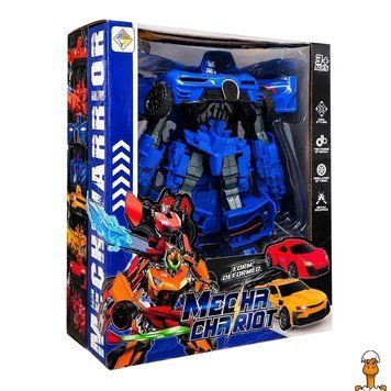 Мамалюк - Дитяча іграшка Трансформер HY-3344(Blue) робот 18 см+машина Bambi Bambi RT2-HY-3344-BLUE
