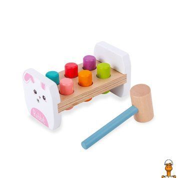 Мамалюк - Деревянная игрушка стучалка Собачка с молотком Limo Toy Limo Toy RT2-MD-0839-RABBIT