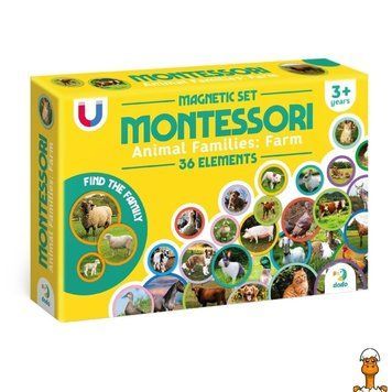 Мамалюк - Магнитный набор Монтессори Семьи животных ферма 36 элементов DoDo Toys DoDo Toys RT2-200271