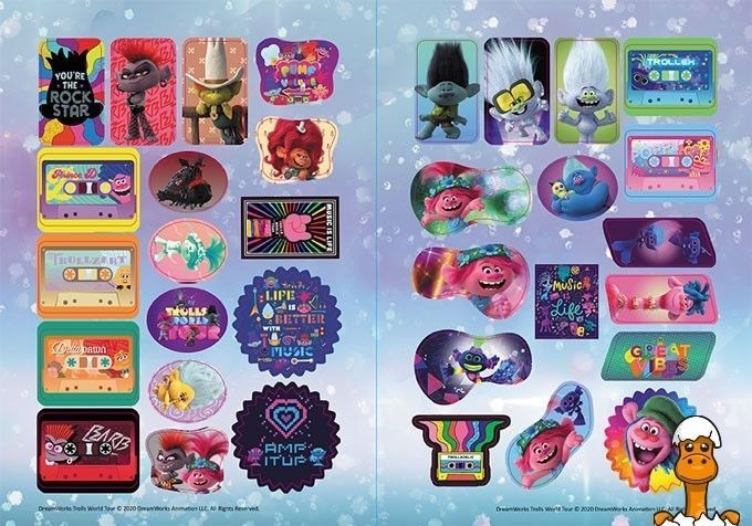 Мамалюк - Книжка-раскраска с наклейками Тролли 2 на украинском языке Ranok Creative Ranok Creative RT2-1271006