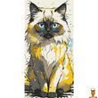 Картина за номерами Гарний котик 40х80 см Art Craft