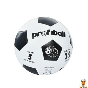 Мамалюк - Футбольний м'яч Profiball розмір 5 гума чорний Bambi Bambi RT2-VA-0014-1-BLACK