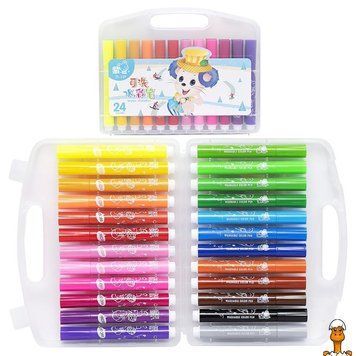 Мамалюк - Набор фломастеров Water color pen 229-24(Blue) 24 цвета в пластиковом боксе Bambi Bambi RT2-229-24-BLUE
