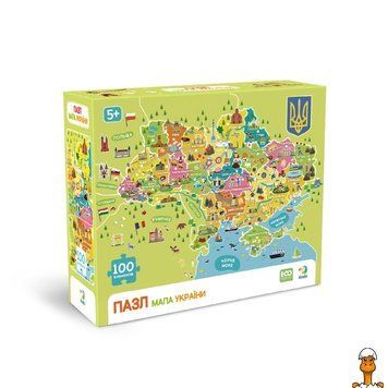 Мамалюк - Пазл класичний Карта України 100 елементів DoDo Toys DoDo Toys RT2-300706