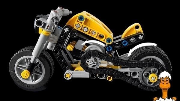 Мамалюк - Конструктор LEGO Technic Жовтий мотоцикл 151 Деталь (42225) LEGO A4-42225