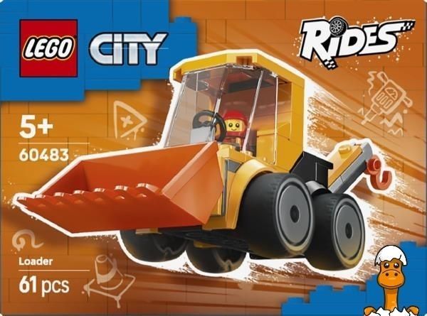 Мамалюк - Конструктор LEGO City Автівки &mdash; Будівельний навантажувач 61 Деталь (60483) LEGO A4-60483