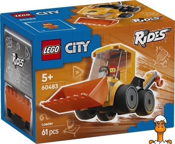Мамалюк - Конструктор LEGO City Автівки &mdash; Будівельний навантажувач 61 Деталь (60483) LEGO A4-60483