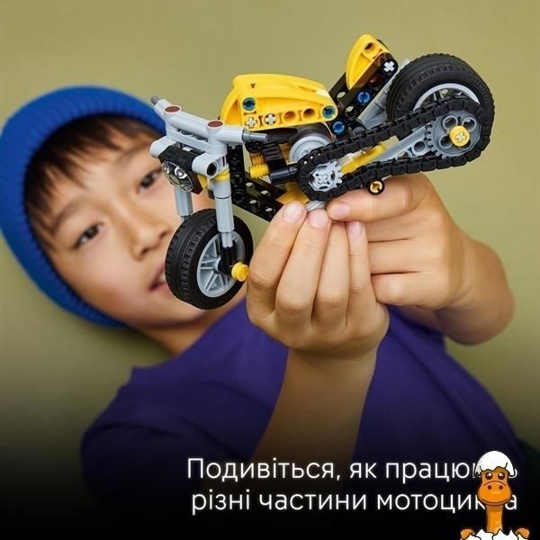 Мамалюк - Конструктор LEGO Technic Жовтий мотоцикл 151 Деталь (42225) LEGO A4-42225