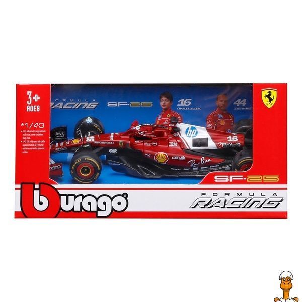 Мамалюк - Колекційна автомодель Ferrari Racing SF-25 2025 1:43 Bburago Bburago RT2-18-36853