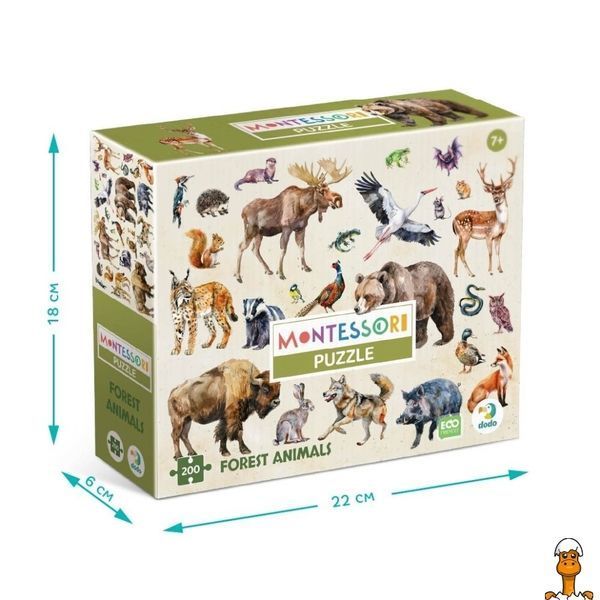Мамалюк - Пазл детский Лесные животные 200 элементов DoDo Toys DoDo Toys RT2-300638